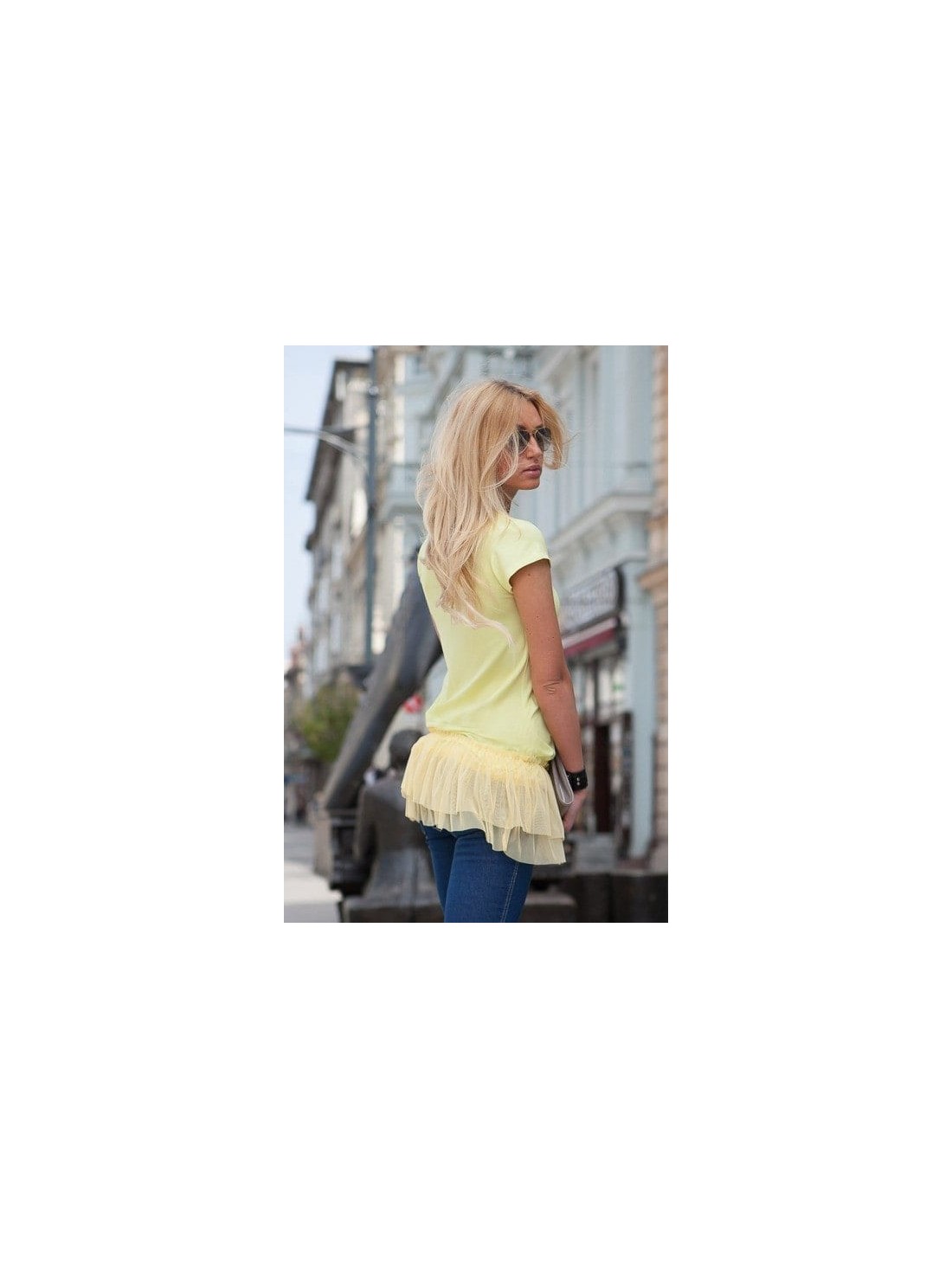 Lemon tunic with tulle 2056 - Online store - Boutique